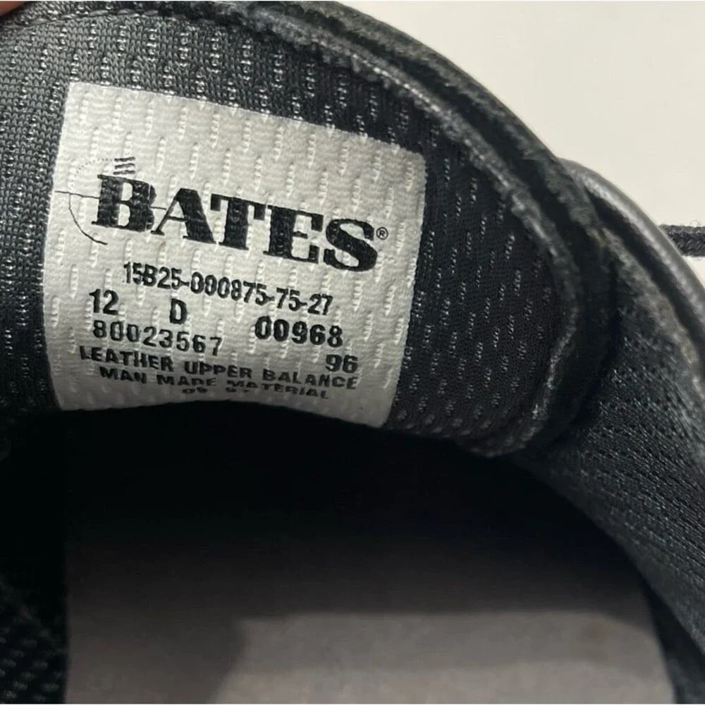 Bates Men’s Leather Uniform Oxford Size 12 Black
